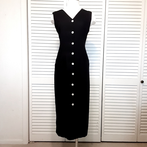 Worthington Linen Dress with Abalone Shell Buttons - Picture 6 of 16